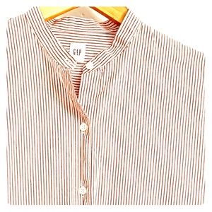 Long button down striped shirt